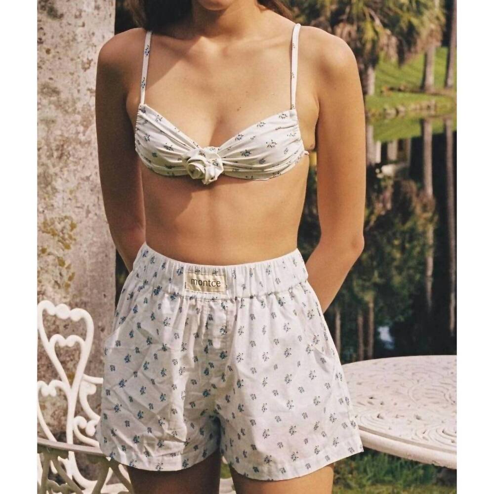 NEW MONTCE devin rosa bikini top in heidi floral